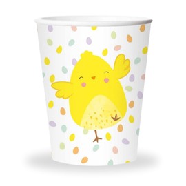 AKH® Easter Paper Cups | Pack of 16 | 9oz Disposable Party Cups | Bunny & Egg Design | Easter Themed Tableware for Kids & Adults | Perfect for Party, Spring Celebrations & Gatherings