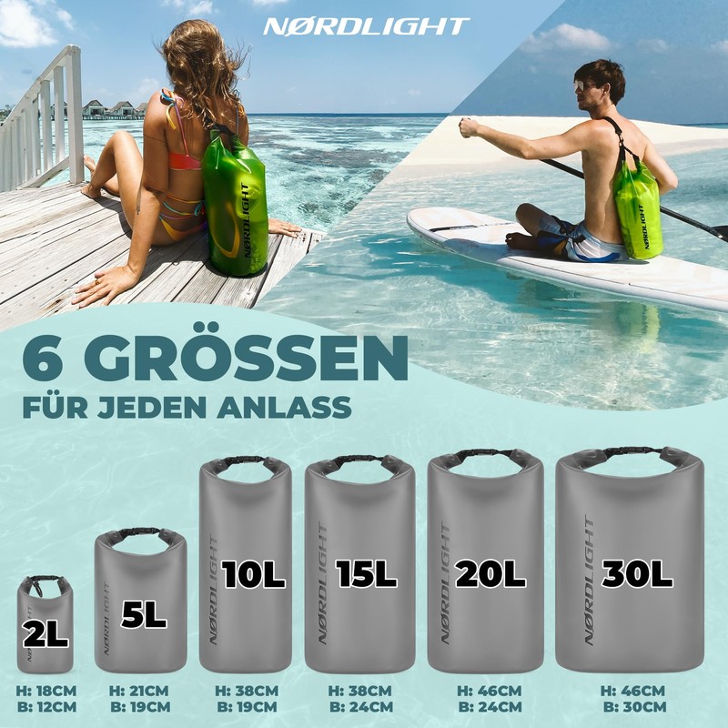 Nordlight Dry Bag 30 L Waterproof Bag – (Grey) Waterproof