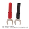 U Fork Spade Connector, Y Spade Plug 4mm Jack Red
