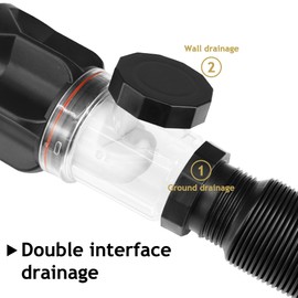 Bathroom Sink Drain Kit, with Flexible Expandable P-Trap Sink Drain Pipe, Fits 1-1/4",1-1/2" and 2'' Drain Hole, Built-in Anti-Clogging Stopper, Anti-Odor Bathroom Sink Drain