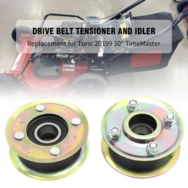 Anxingo 131-4529 Idler Pulley and Belt Kit Replacement for Exmark ECS180 CKA30000 Replacement for Toro 22205TE Lawn Mower Replaces 125-2532 131-4506 121-5763