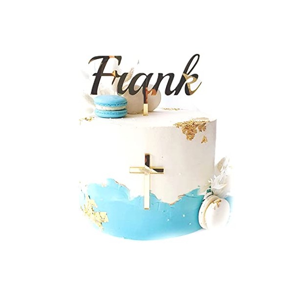 Personalisierte Tortendekoration zur Taufe, Konfirmation, Kommunion oder Firmung/inkl. Kreuz/Caketopper