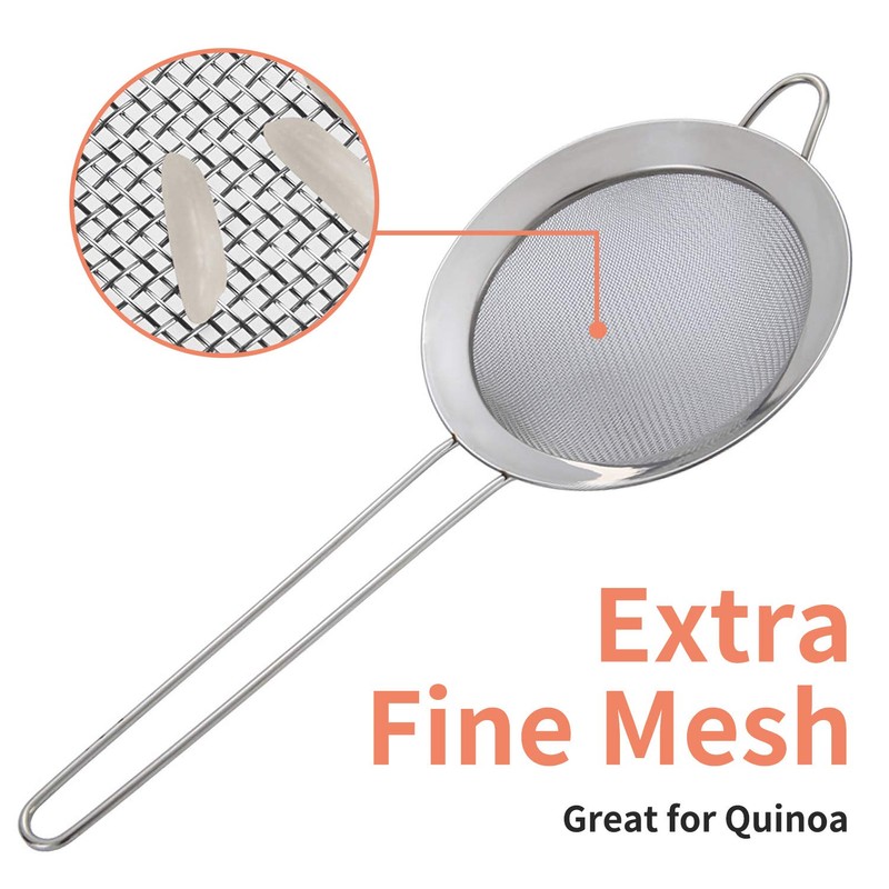 PELLUM Set of 2 Fine Mesh Strainer, Stainless Steel Colander