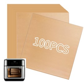 Air Fryer Paper Liners, 100 PCS Unbleached Parchment Paper Air Fryer Liners Disposable Compatible with Instant Pot 10 QT Air Fryer Accessories Non-Stick Baking Sheets