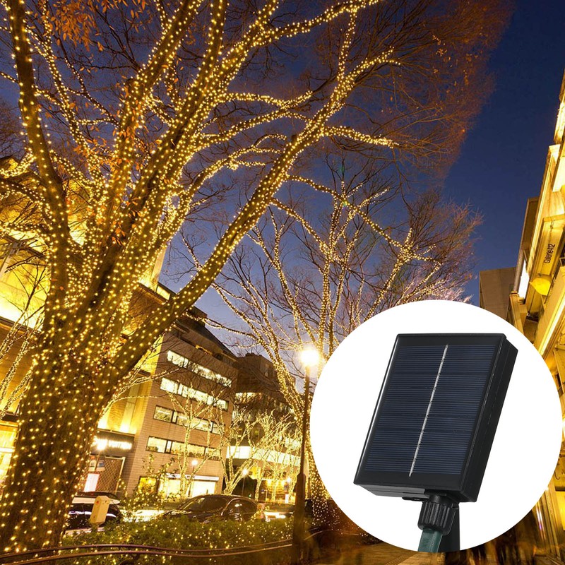 Neoglint 20Meters/65.6Ft 200LEDs Solar Powered Fairy String Light with Controller