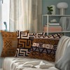 Ceexolliss African Throw Pillow Covers Set of 6, Rustic Mud