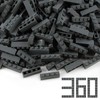 Feleph 360 Pieces 1x4 Bricks Dark Stone Gray Classic Parts