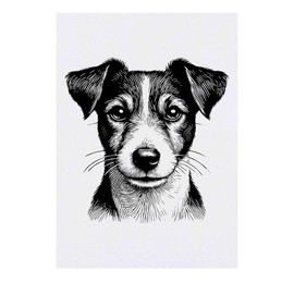 'Jack Russell Dog' Temporary Tattoo - Water Resistant, Skin-Safe, Non-Toxic Transfer (TO00077975)