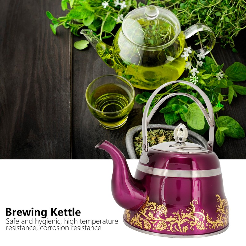 1.5L Teapot Classical Roman Tea Coffee Water Kettle Teaware Kitchen