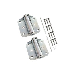 QCAA Adjustable Spring Hinge with Stainless Steel Screw, 3", Zinc, 2 Pack, Made in Taiwan