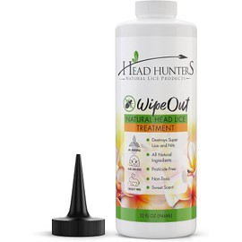 Head Hunters Natural Lice Products Wipeout Extra Strength Head Lice Treatment for Kids and Adults - Non-Toxic, Natural Shampoo Kills Eggs and Lice for Effective Removal from Hair - 32 Fl Oz