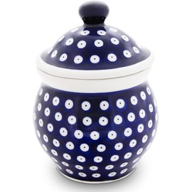 KERAZO Bunzlauer Keramik 1.0 Litre Storage Container for Food Storage Diameter 12.1 cm, Height 16 cm Decor 42