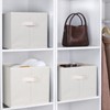 WUIKE 3 Pack Extra Large Fabric Storage Bins, Beige Foldable