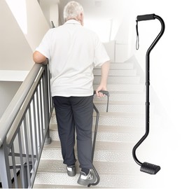 Stair Assist Cane with Foot Lifter, Stair Helper Climbing Cane for Seniors