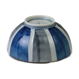 CtoC ARITA 830771 Rice Bowl, Multi Diameter 3.8 x 1.9 inches (9.8 x 4.8 cm), Mini Rice Bowl, Blue, Ichin Two-Color Brush, Made in Japan