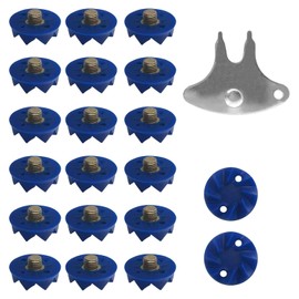 Replacement Shoe Spikes,Blue Shoe Cleat Set - Studs Non Slip Shock-Absorbing Accessory for Sneaker Field Safety Outdoor Stability Running Better Grip