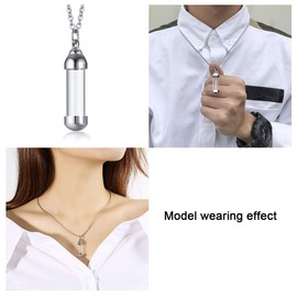 Cupimatch Men's Women's Cool Stainless Steel Ace of Spades Card Poker Pendant Necklace 55.9 cm Chain Fashion Jewellery Set., Stainless Steel, silver