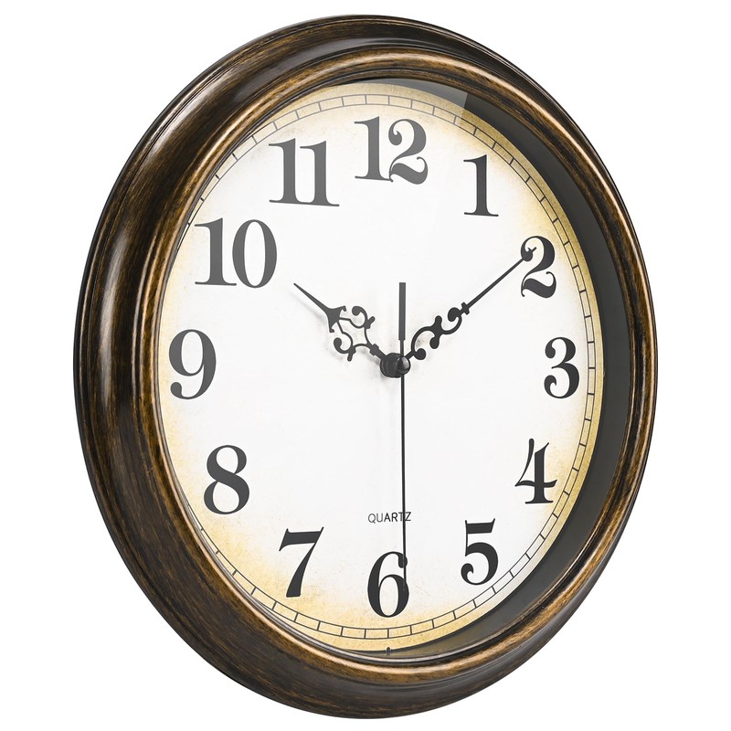 Yoiolclc Wall Clock Battery Operated Silent Non-Ticking Vintage Wall Clocks