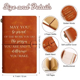 Booson 20 Pcs Employee Appreciation Gifts Thank You Gifts Leather Journals Coworker Leaving Gifts Inspirational Ballpoint Pen Notepads for Women Men Teacher Nurse Volunteer Retirement (Employee)