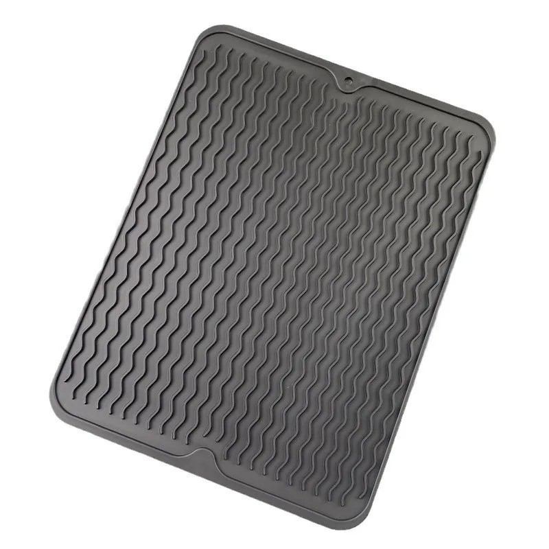 Silicone Dish Drying Mat for Kitchen Counters – Heat-Resistant Drip