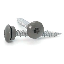 Low Profile Mechanical Galvanized Roofing Screws Charcoal Finish - #10 x 2" Qty 1000