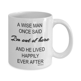 Retirement gifts for men, mugs cups presents ideas, funny leaving gifts for colleagues boss friends teacher, Present for Christmas - A wise man once said