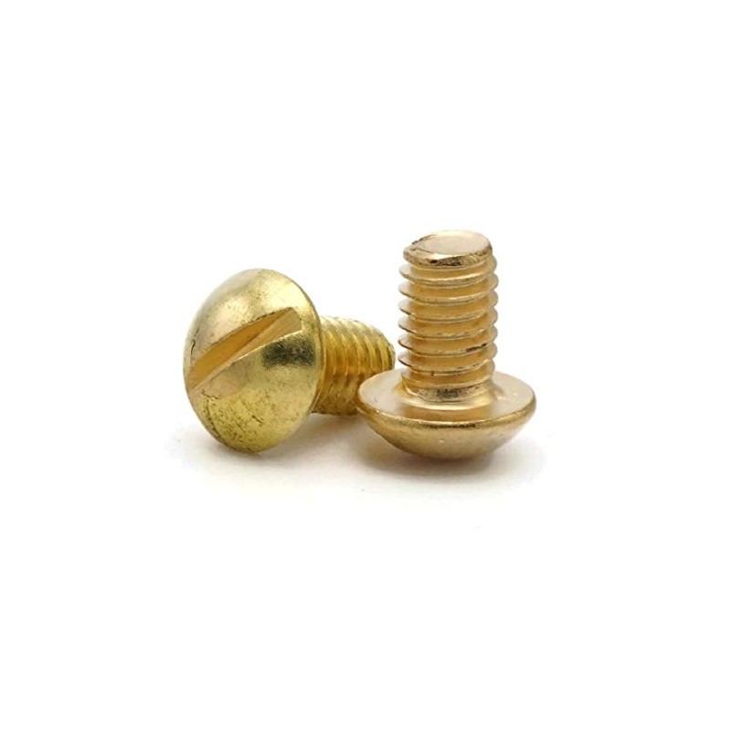Brass Slotted Round Head Machine Screws #6-32 x 9/16" Qty