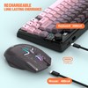 75% Wireless Gaming Keyboard and Mouse Combination, with Rechargeable Battery,