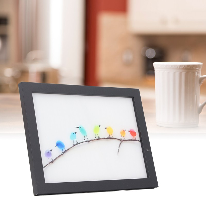 Sea Glass Rainbow Birds Wall Decor Seaglass Colourful Bird Art
