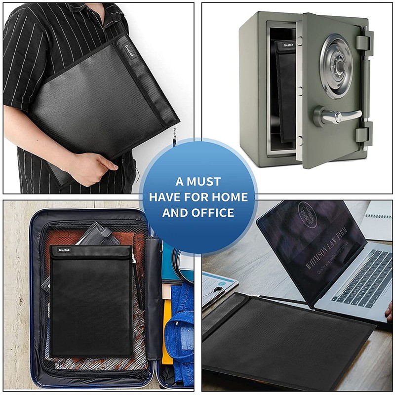 Fireproof Bag(2000℉), 15 x 11 Inches Waterproof and Fireproof Money