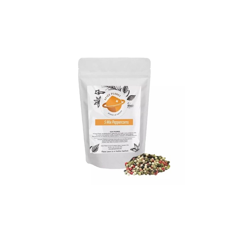 5 Colour Mixed Whole Peppercorns Dried (Black | White |