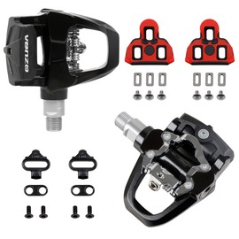 VENZO Compatible with Shimano SPD-SL & Shimano SPD System for Indoor Fitness Exercise Bike Bicycle Pedals & Cleats with 9/16" Heavy Duty Spindles Sealed Bearing