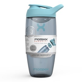 Promixx Pursuit Protein Shaker Bottle - Premium Shaker for Protein Shakes - Lifetime Durability, Leakproof, Odourless - 700ml / 24oz (Ocean Calm Blue)