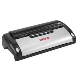 NESCO VS-02 Food Starter Kit with Automatic Shut-Off and Vacuum Sealer Bags, Black