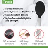 Tovolo Silicone Mixing Spoon With Stainless Steel Handle, Scratch-Resistant &