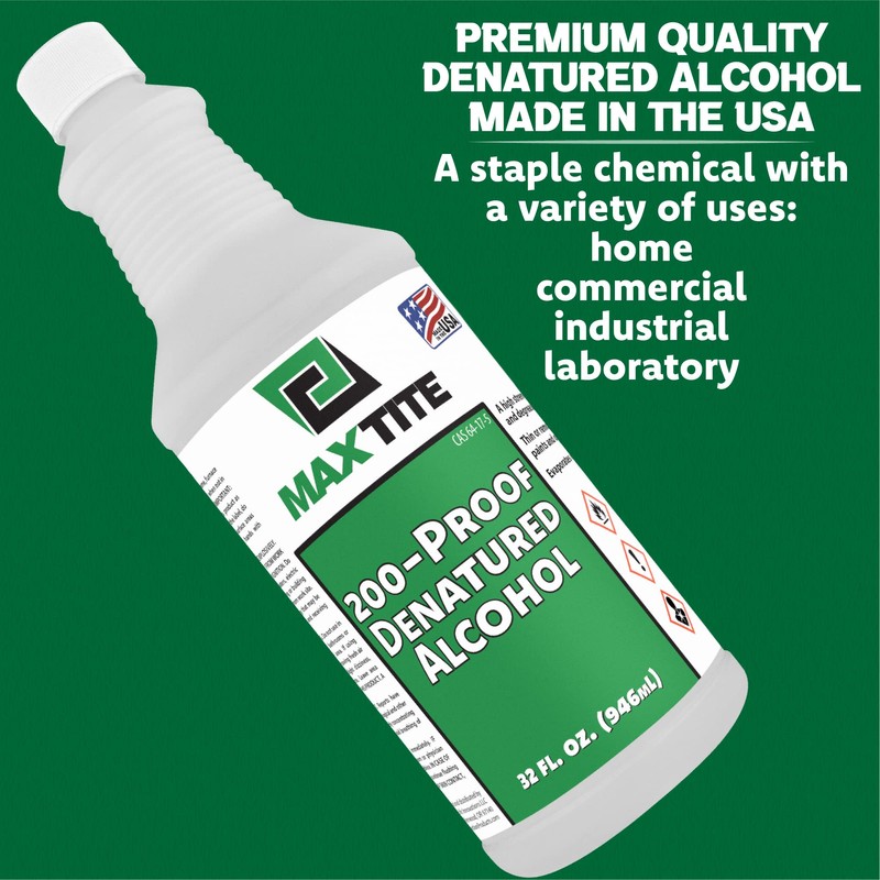 MAXTITE Denatured Alcohol, 200-Proof (1 Gallon Total, 4 Pack of