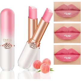 LIANGNISHI Color Changing Lipstick, Temperature Changing Lipstick, Jelly Lipstick, Moisturizing, Waterproof, Moisturizing Cosmetics, Temperature Changing, Peach Lipstick, Make-up-06# Peach