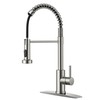 FORIOUS Kitchen Faucets, Brushed Nickel Kitchen Sink Faucet with Pull