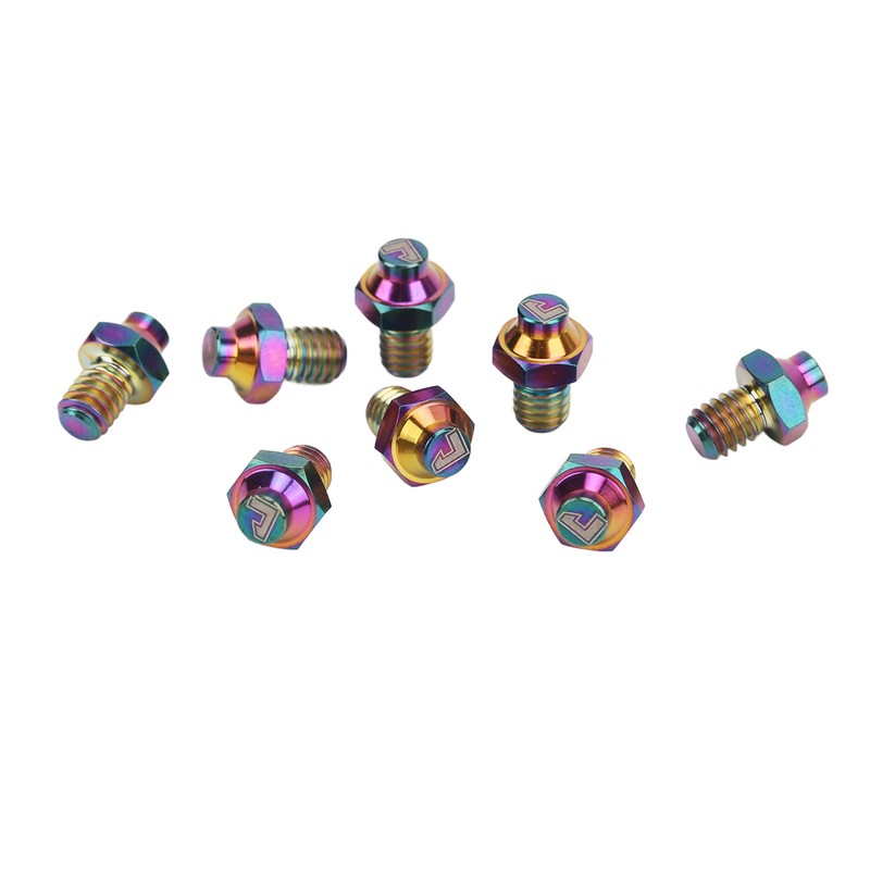 RISK 8Pcs Mountain Bike Pedal Bolts Titanium Alloy Anti Slip