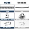 Fshihine 3/16 Wire Rope, 50ft Stainless Steel Cable with Wire