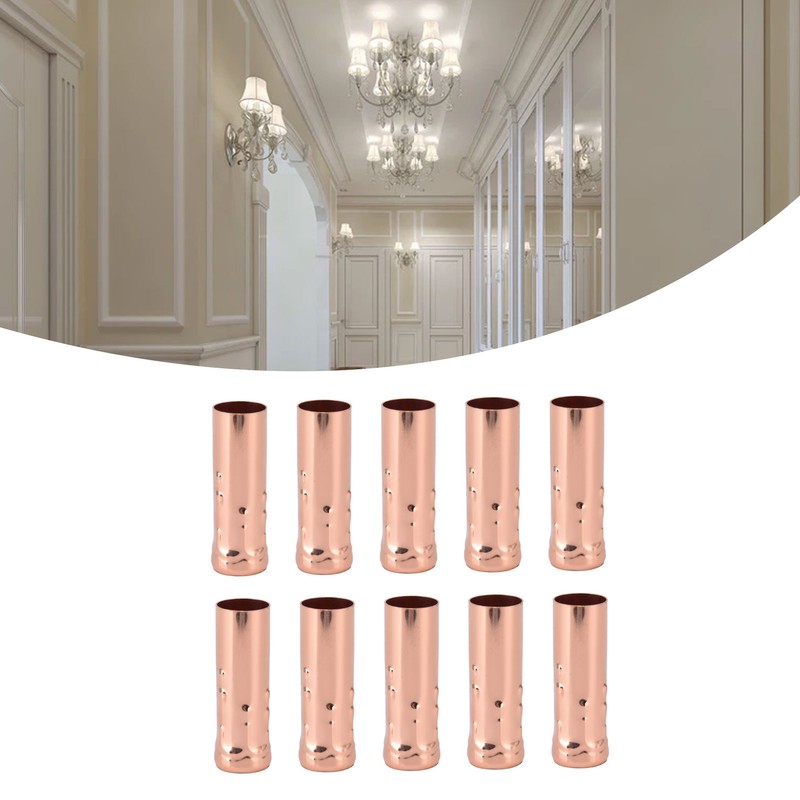 10Pcs E14 Metal Tube for Candle Lamp Holder Lamp Base