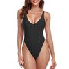 Colloyes Women's High Cut Low Back One Piece Swimwear Bathing