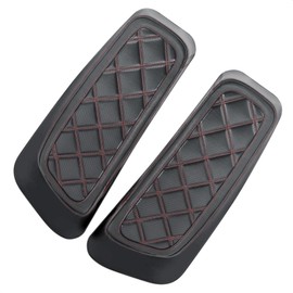 Kiawnia Saddlebag Covers Protective Hard Saddlebag Lid Bra Compatible with 2014-2024 Harley Touring Road King Road Glide Electra Glide Ultra Limited FLHTK FLHXS and Tri Glide (Red Stitching)