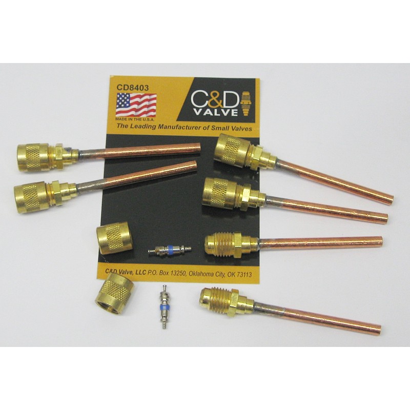 C&D Copper Tube Access Valve 3/16 CD8403 Package of 6