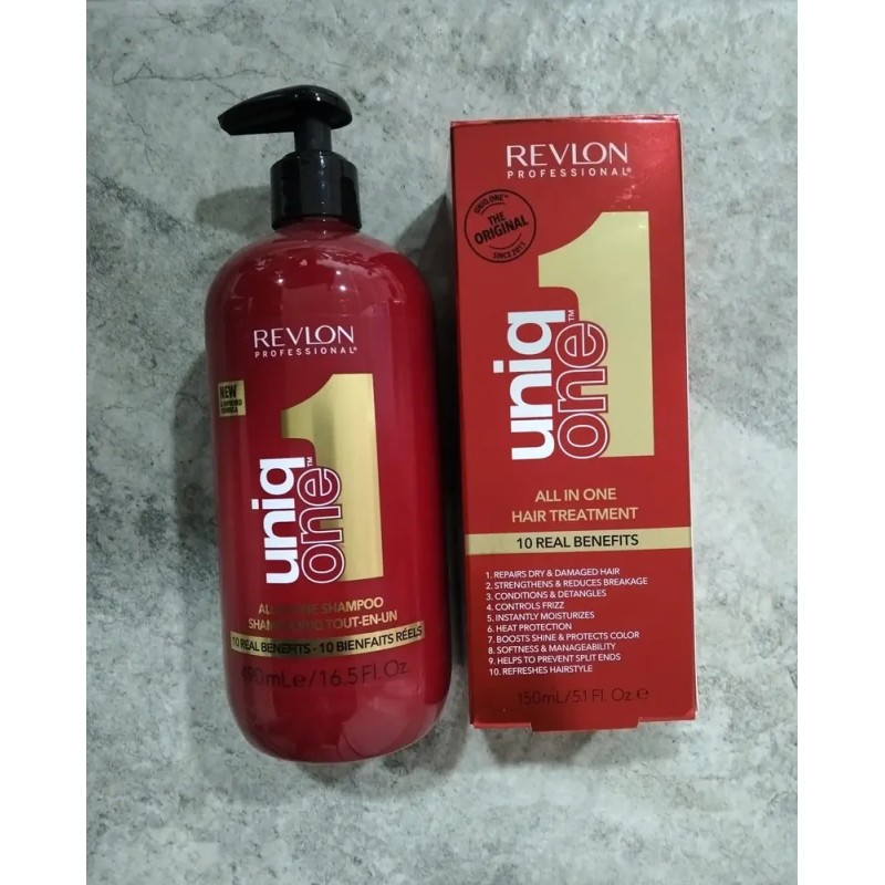 Revlon Shampoo Uniq One 490ml Y Tratamiento 150ml