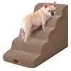 EHEYCIGA Curved Dog Stairs Ramp for High Beds, 5-Step Extra