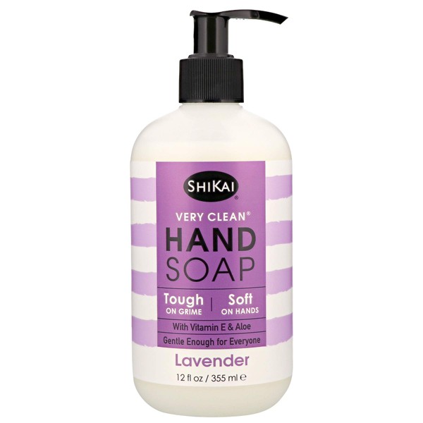 ShiKai - Very Clean Liquid Hand Soap, Removes Tough Grease & Dirt Yet Very Gentle On Hands, Won't Dry Out Hands, Mild Enough For The Whole Family (Lavender, 12 oz)