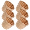 ABOOFAN 6pcs Mini Woven, Miniature Flower Woodchip Easter Egg Small