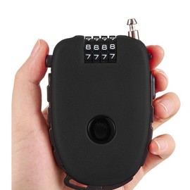 ANBOO Scooter Lock, 90 cm Cable Lock Lightweight with 4-Digit Combination Code, Ideal for Children, Motorcycle Helmet Lock, Bicycles and Luggage - Safe and Reliable Solution