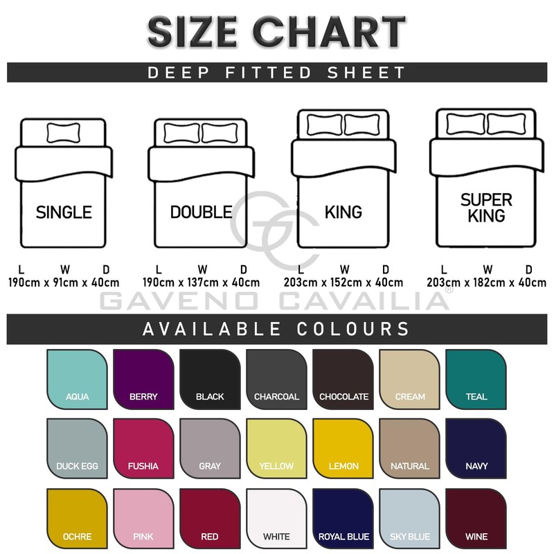 Easy Care Double Fitted Sheet Deep With 16 Inch (40